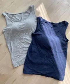 無印　MUJI カップ付きタンクトップ　2枚セット　Sサイズ