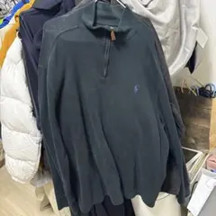 Polo by Ralph Lauren 黒 L ジップアップセーター