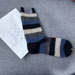 【新品タグ付】靴下屋　メンズソックス　25-27cm ボーダー　タビオ