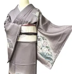 夏物 絽の色無地（薄い灰紫）裄65 一つ紋入 正絹美品 - メルカリ