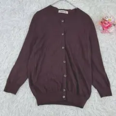 アプワイザーリッシェ ビジューボタンカーデ ブラウン