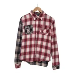 HOSU.ATPD 長袖チェックフランネルシャツ　日本製　クレイジーパターン