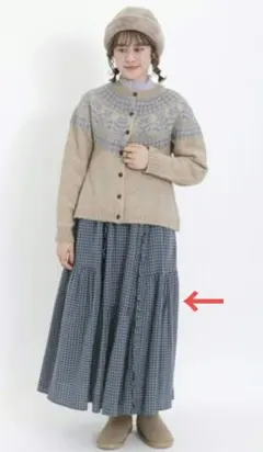 SM2 ロングスカート／ブルー系（ギンガムチェック