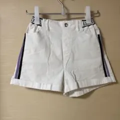 sue ロゴテープ ハーフパンツ ホワイト 160