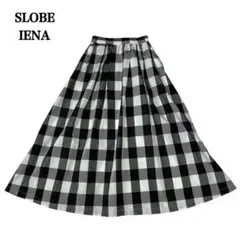SLOBE IENA チェック柄フレアロングスカート SLOBE IENA】チェックフレアロングスカート◇[品番：BYCW0004549]｜B.C