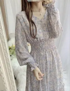 SHEIN シフォンロングワンピースのサムネイル