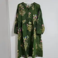 SUPER HAKKA 花柄ワンピース長袖