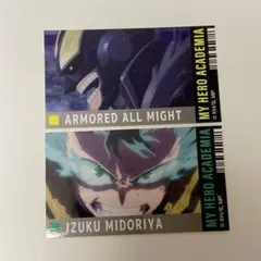 ヒロアカ メモリーカットステッカー カード 緑谷出久 オールマイト