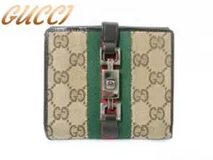 GUCCI グッチ ／二つ折り財布 GGキャンバス シェリーラインのサムネイル