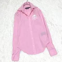 ラルフローレン BD長袖シャツ スリム 無地 ピンク ロゴ刺繍 春秋f60①