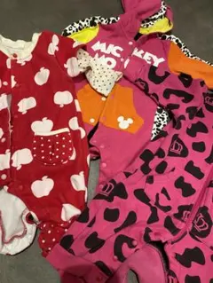 柄ロンパースセット