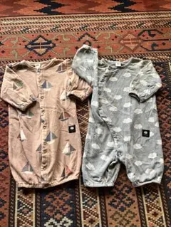 futafuta カバーオール２点　50〜70 長袖　バースデイ