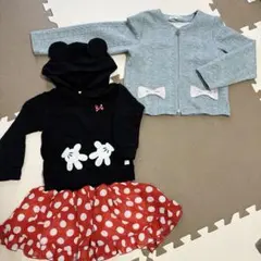 ミニーパーカー&スカート 100サイズ◆グレージャケット120セット