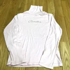 140cm Benetton タートルネック 綿100%子ども服　トップス