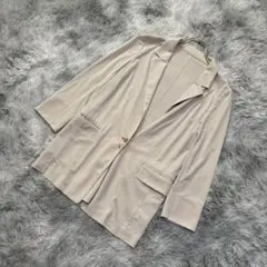 【MICHEL KLEIN】 （M） テーラードジャケット ベージュ ワンボタン