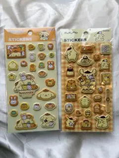 新作★ポムポムプリン ぷっくりシール 2枚セット