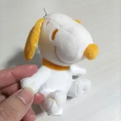 【削除間近】スヌーピー　黄色チェック　ぬいぐるみ　マスコット　キーホルダー