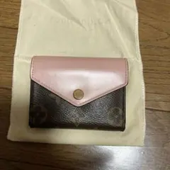 【値下げ】ルイヴィトン ポルトフォイユゾエ モノグラム ローズバレリーヌ 三折り