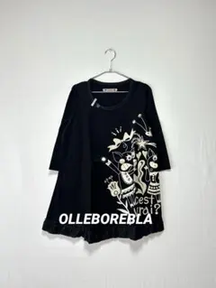 美品✨アルベロベロ ぶたさんいっぱい ビジュー刺繍 シフォン切替ワンピース 黒 美品✨アルベロベロ ぶたさんいっぱい ビジュー刺繍 シフォン切替