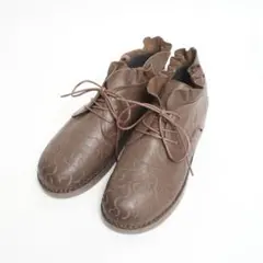 【未使用級】ヒナグリーンレーベル フラットヒール レースアップシューズ 25cm