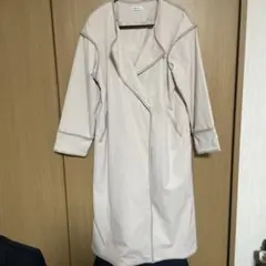 春向け！ベージュ トレンチコート風ジャケット フリーサイズ