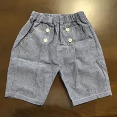 【新品・未使用】DILASH ネイビー ボタン付きショートパンツ　110センチ