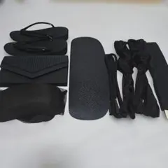 黒い草履とバッグと他6点セット