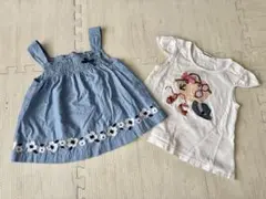 最終値　familiar 半袖Tシャツ　チュニック　2枚セット　90