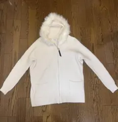 Odemai エコファーフード付き　ニットパーカー　サイズ1