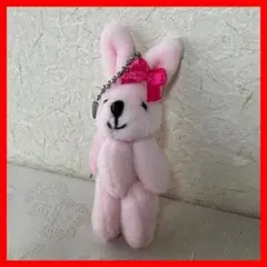 美品☆うさぎキャラクター☆キーホルダー☆ぬいぐるみ☆リボン☆ピンク