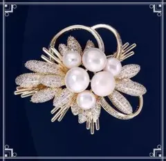 ブローチ パール シルバー 入学式 卒業式 フォーマル セレモニー ギフト箱付