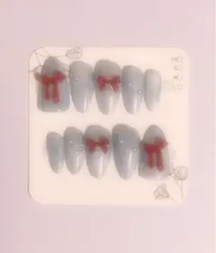 ライトブルーネイルチップ 10本セット