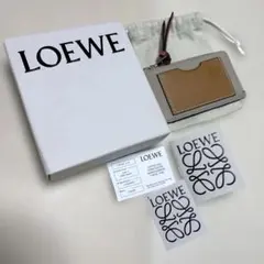 LOEWE レザー フラグメントケース　ライトオーツハニー