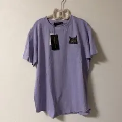 新品タグ付きSHISKY ラベンダー 猫ポケットTシャツ 150