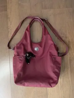 Kipling ワインレッド トートバッグ