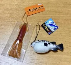 キーホルダー　イカぷるむーちょ　プニプニ鮮魚ミニ5 フグ　イカ