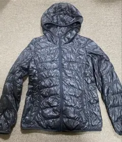 ユニクロ フード付き ライトダウンジャケット S 管理④