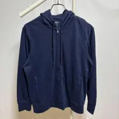 ユニクロ スウェットパーカー ネイビー M 綿混