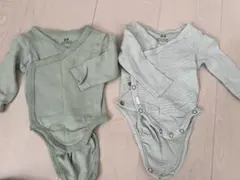 H&M ベビー肌着 長袖ボディースーツ50〜60［2セット］