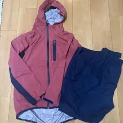 ワークマン　イナレム　レインスーツ　上下セット　M レディース　ピンク×ネイビー