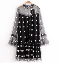 シースルー ドット ワンピース