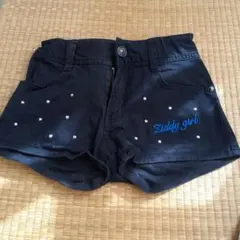 Ziddy ビジュー付き ブラックショートパンツ