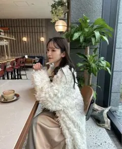 Acka. fringe knit long cardigan 北風明日香