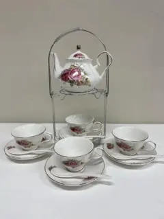 バラの花柄 ティーセット 5点セット