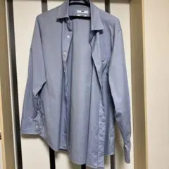 ユニクロ UNIQLOスリムフィット スーパーノンアイロン 長袖シャツ L