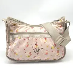 ◆LeSportsac 花柄 ショルダーバッグ ピンク ※サイン入り