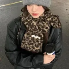 新品　レオパード柄 長さ178長めのマフラー韓国ファッション　人気