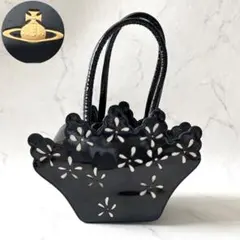 ヴィヴィアンウエストウッド オーブ 変形 トートバッグ ハンドバッグ エナメル黒