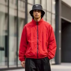 【m199】90s Eddie Bauer ウォームアップジャケット XL 赤のサムネイル