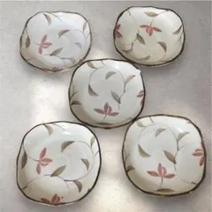 花柄 四角形皿 5枚セット